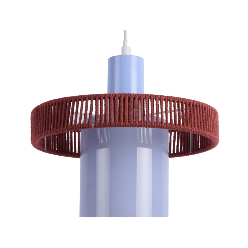 Suspension verre bleu pâle et bordeaux Ø25 cm Firenze Leitmotiv - 2