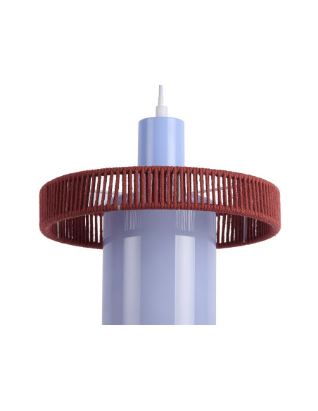 Suspension verre bleu pâle et bordeaux Ø25 cm Firenze Leitmotiv - 2