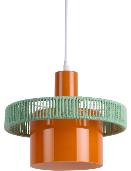 Suspension en verre orange et bleu brume Ø25 cm Firenze Leitmotiv - 1