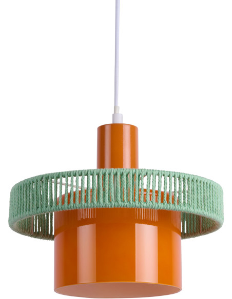 Suspension en verre orange et bleu brume Ø25 cm Firenze Leitmotiv - 1