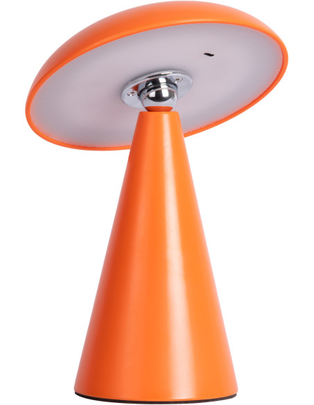 Lampe nomade LED rechargeable orange en mélamine 21 cm Phoebe Leitmotiv - 1