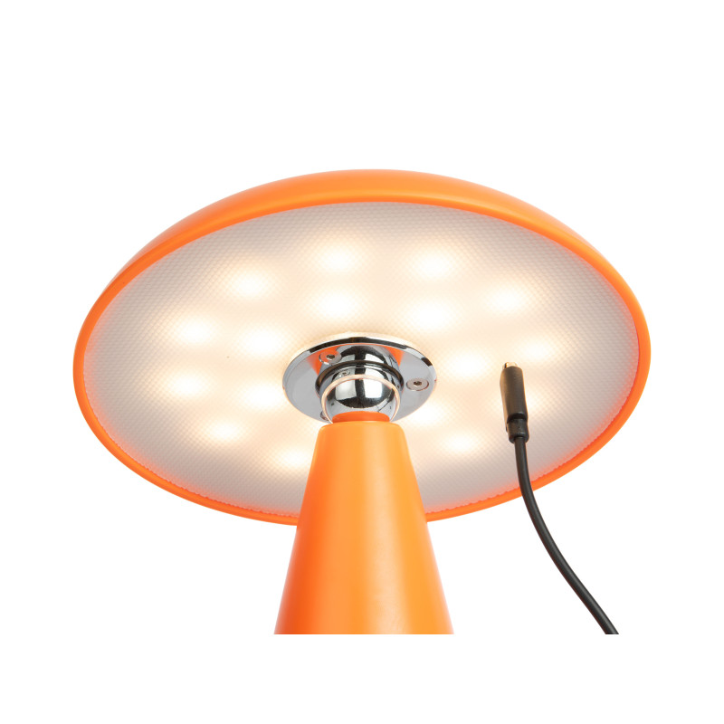 Lampe nomade LED rechargeable orange en mélamine 21 cm Phoebe Leitmotiv - 5