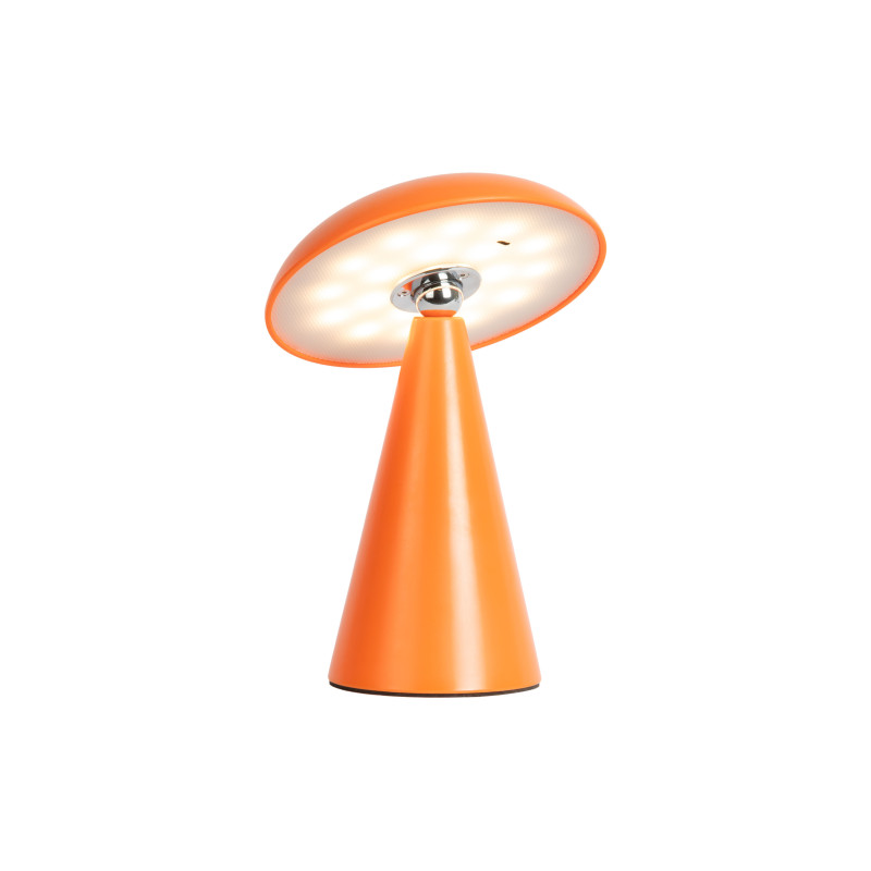 Lampe nomade LED rechargeable orange en mélamine 21 cm Phoebe Leitmotiv - 4