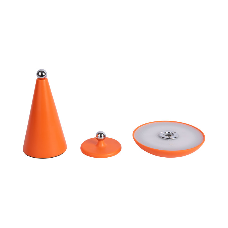 Lampe nomade LED rechargeable orange en mélamine 21 cm Phoebe Leitmotiv - 6