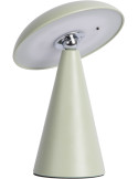 Lampe LED rechargeable vert sauge en mélamine 21 cm Phoebe