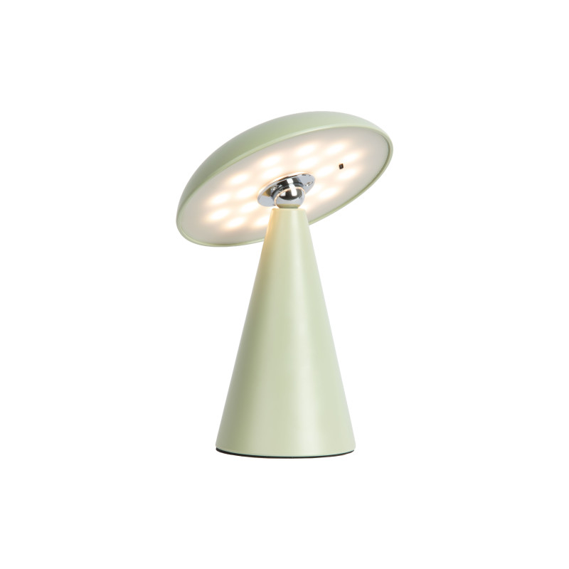 Lampe LED rechargeable vert sauge en mélamine 21 cm Phoebe Leitmotiv - 4