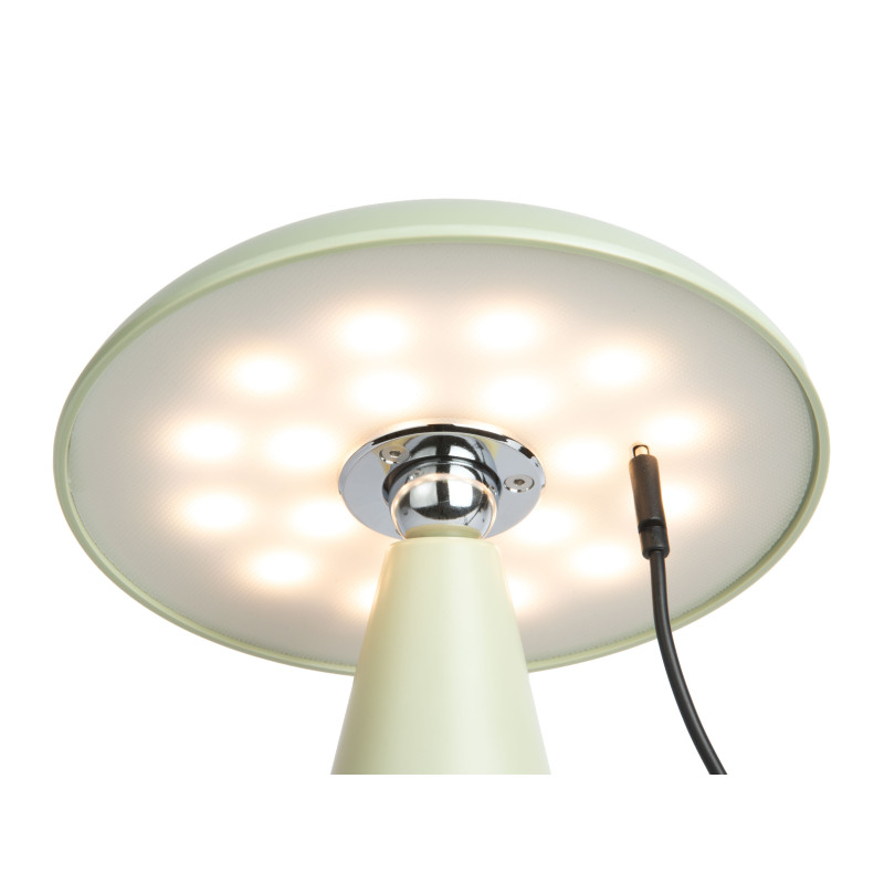 Lampe LED rechargeable vert sauge en mélamine 21 cm Phoebe Leitmotiv - 5
