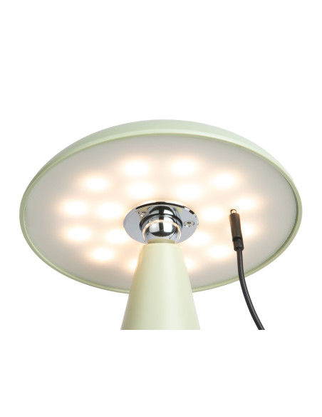 Lampe LED rechargeable vert sauge en mélamine 21 cm Phoebe Leitmotiv - 5
