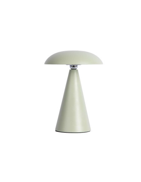 Lampe LED rechargeable vert sauge en mélamine 21 cm Phoebe Leitmotiv - 3