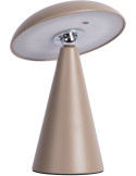 Lampe champignon LED rechargeable taupe 21 cm Phoebe