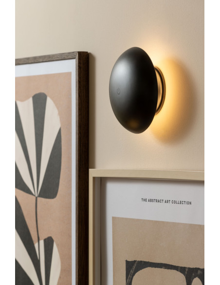 Lampe champignon LED rechargeable noire en mélamine Ø15,5 x H21 cm Phoebe Leitmotiv - 7