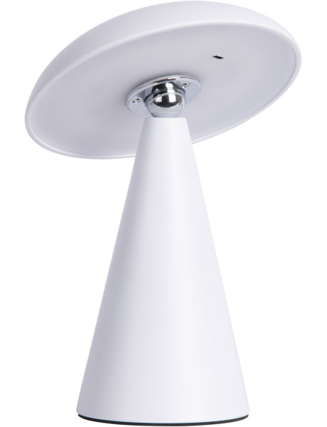 Lampe champignon LED rechargeable blanche en mélamine Ø15,5 x H21 cm Phoebe Leitmotiv - 1