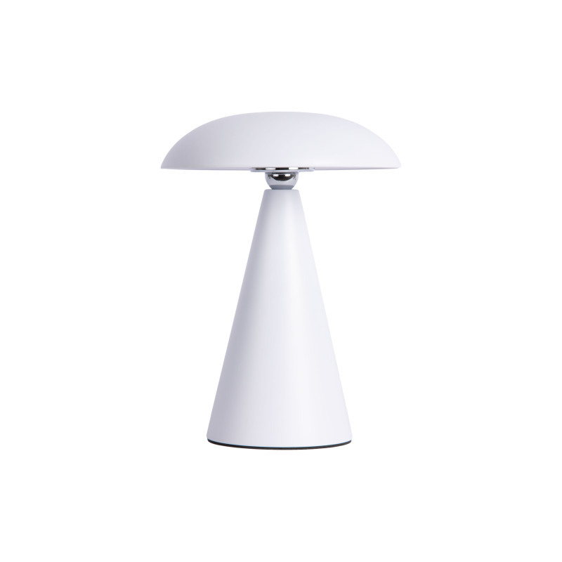 Lampe champignon LED rechargeable blanche en mélamine Ø15,5 x H21 cm Phoebe Leitmotiv - 3