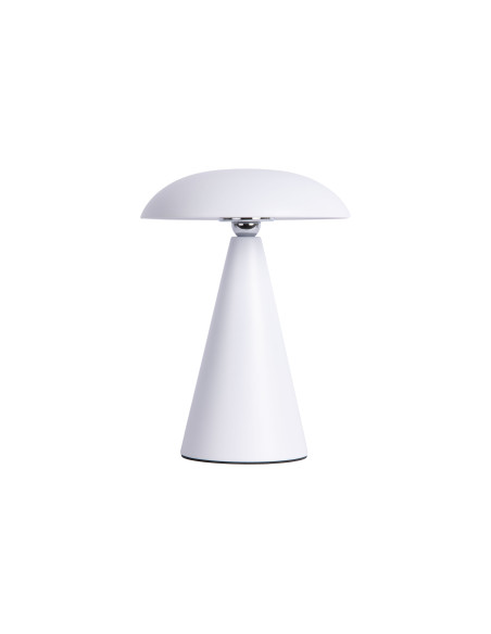 Lampe champignon LED rechargeable blanche en mélamine Ø15,5 x H21 cm Phoebe Leitmotiv - 3