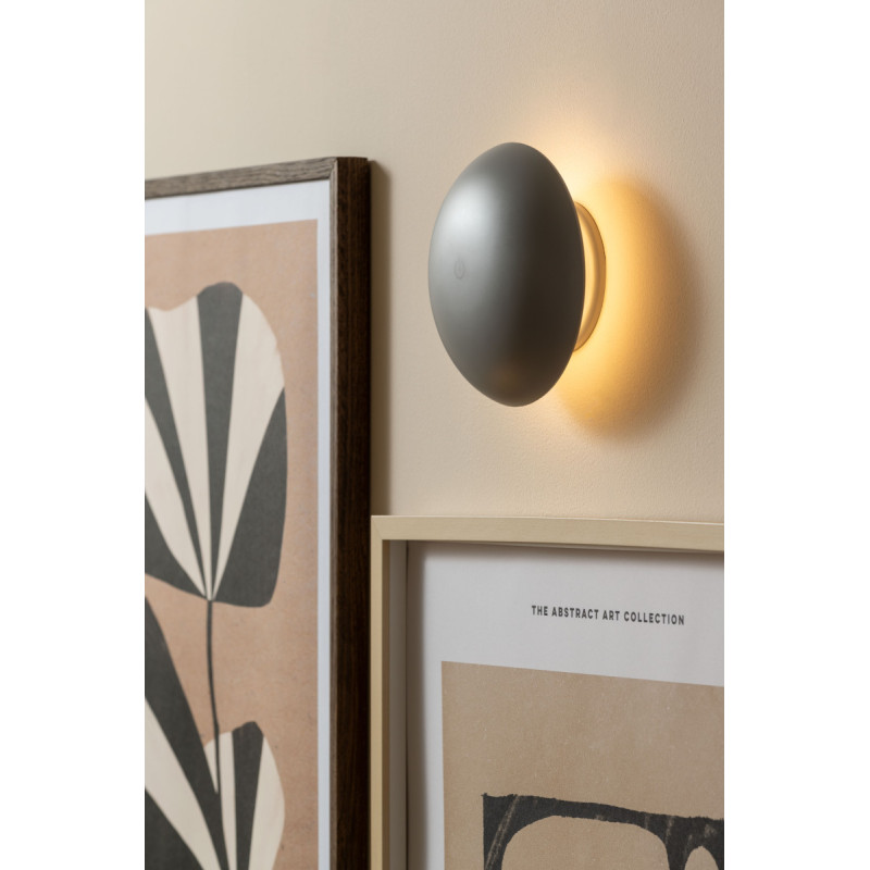 Lampe champignon LED rechargeable gris acier Ø15,5 x H21 cm Phoebe Leitmotiv - 7