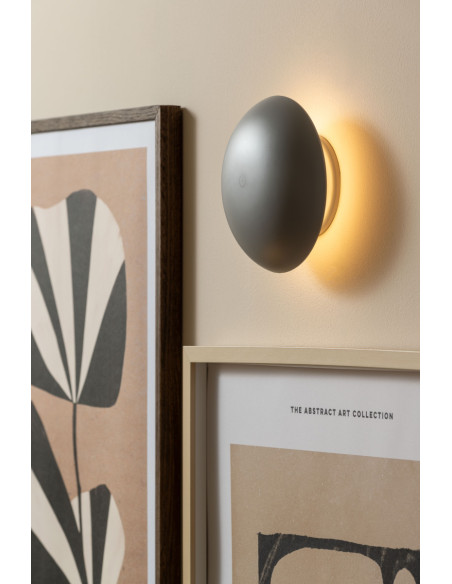 Lampe champignon LED rechargeable gris acier Ø15,5 x H21 cm Phoebe Leitmotiv - 7