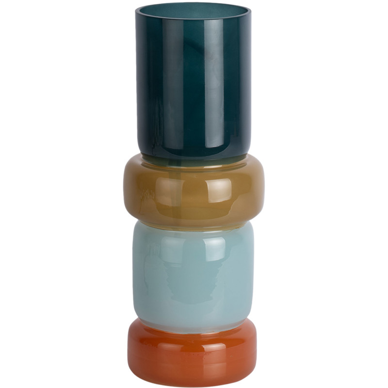 Vase totem en verre coloré 35 cm Burano Present Time - 1