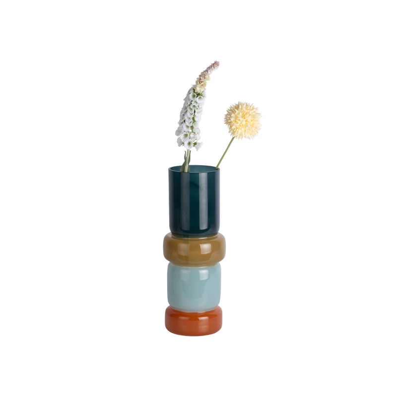 Vase totem en verre coloré 35 cm Burano Present Time - 3