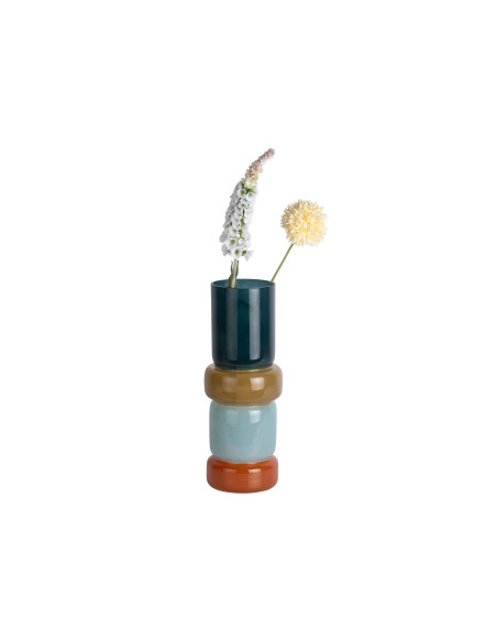 Vase totem en verre coloré 35 cm Burano Present Time - 3