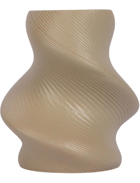 Vase céramique organique beige latte 22 cm Paris Twisted Present Time - 1