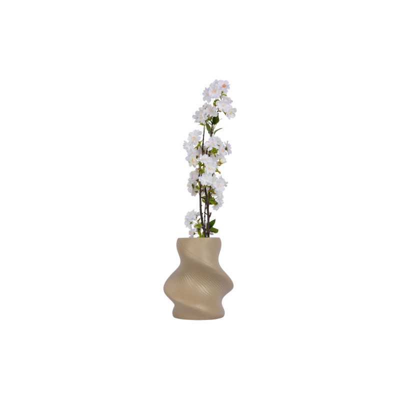 Vase céramique organique beige latte 22 cm Paris Twisted Present Time - 3