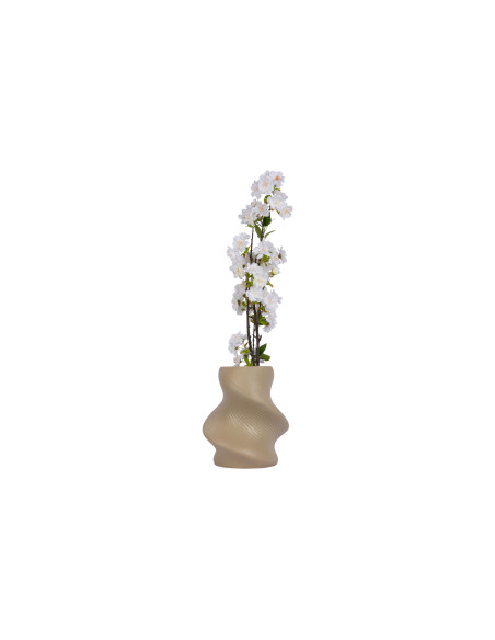 Vase céramique organique beige latte 22 cm Paris Twisted Present Time - 3
