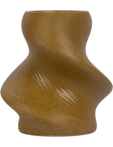 Vase céramique kaki organique 22 cm Paris Twisted Present Time - 1