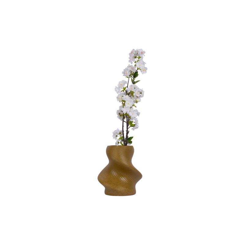 Vase céramique kaki organique 22 cm Paris Twisted Present Time - 2