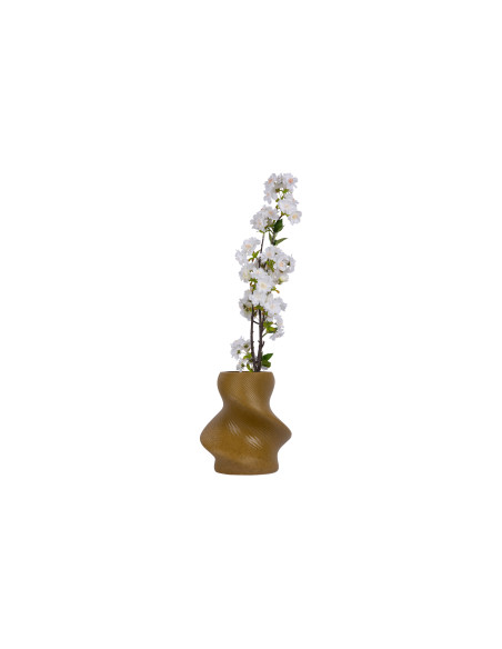 Vase céramique kaki organique 22 cm Paris Twisted Present Time - 2