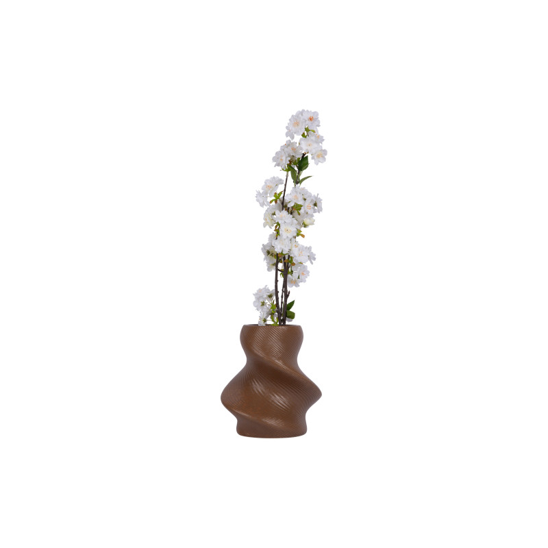 Vase céramique marron chocolat 22 cm Paris Twisted Present Time - 2