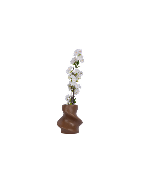Vase céramique marron chocolat 22 cm Paris Twisted Present Time - 2