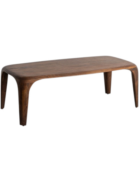 Table basse en bois de manguier brun chocolat 135x70x45 cm Almaraya Ixia - 1