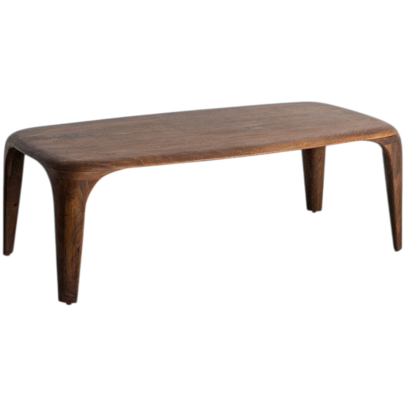 Table basse en bois de manguier brun chocolat 135x70x45 cm Almaraya Ixia - 1