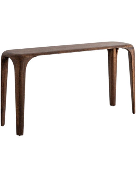 Console bois de manguier brun chocolat 152x40x75 cm Almaraya Ixia - 1