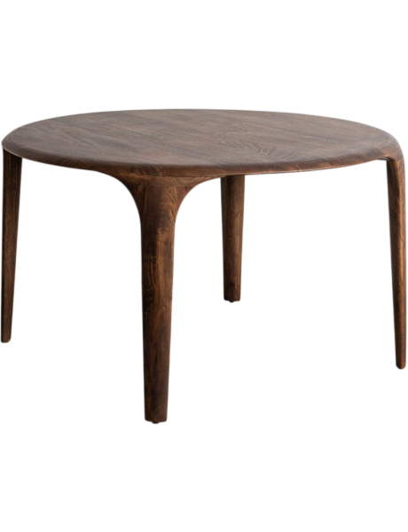 Table à manger ronde en bois de manguier brun chocolat Ø130 cm Almaraya Ixia - 1