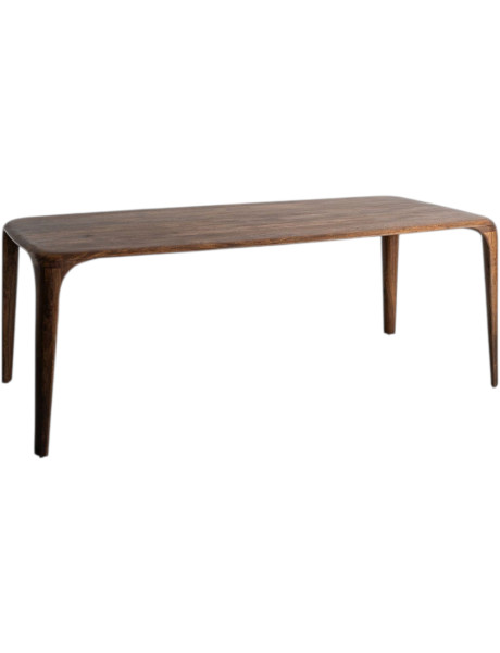 Table à manger en bois de manguier brun chocolat 210x105x75 cm Almaraya Ixia - 1