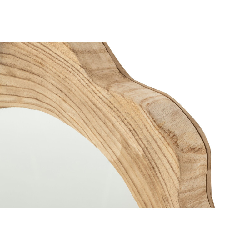 Miroir mural organique en paulownia naturel 60x56 cm Harmald J-Line - 2