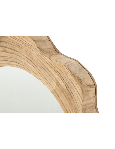 Miroir mural organique en paulownia naturel 60x56 cm Harmald J-Line - 2