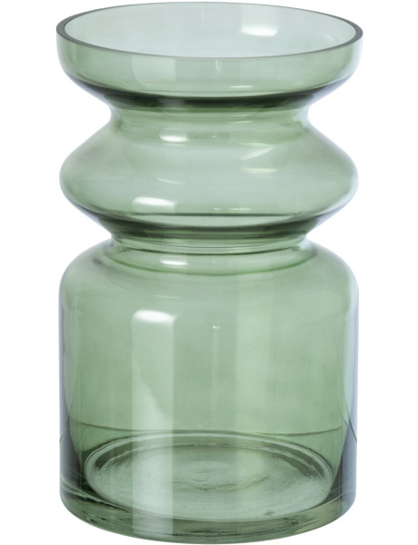 Vase en verre vert olive 15,5x15,5x25 cm Bastwin J-Line - 1