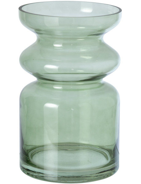 Vase en verre vert olive 18,5x18,5x30 cm Bastwin J-Line - 1