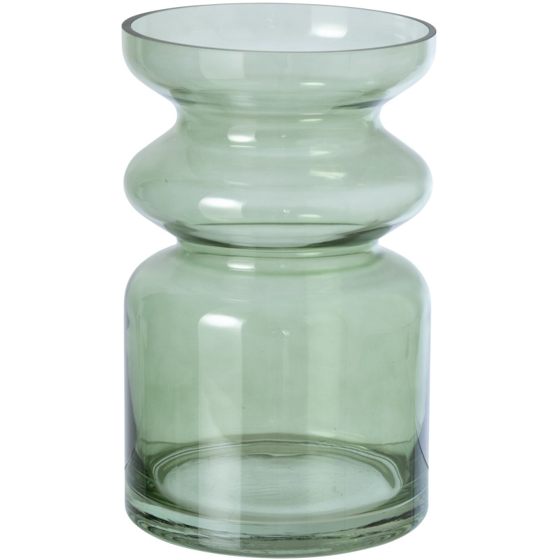Vase en verre vert olive 18,5x18,5x30 cm Bastwin J-Line - 1
