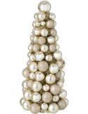 Sapin de Noël à poser boules champagne 40 cm Velmike