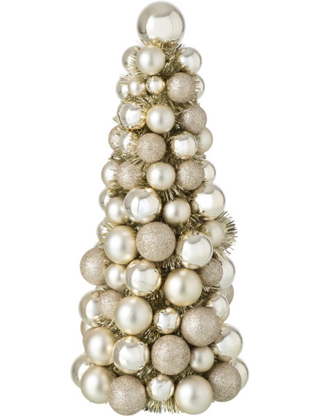 Sapin de Noël à poser boules champagne 40 cm Velmike J-Line - 1