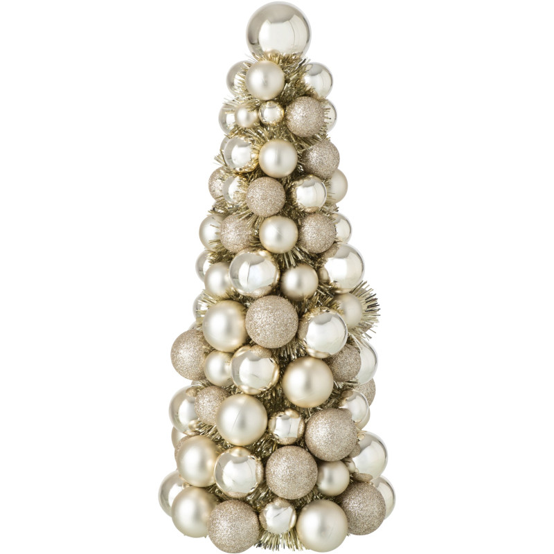 Sapin de Noël à poser boules champagne 40 cm Velmike J-Line - 1