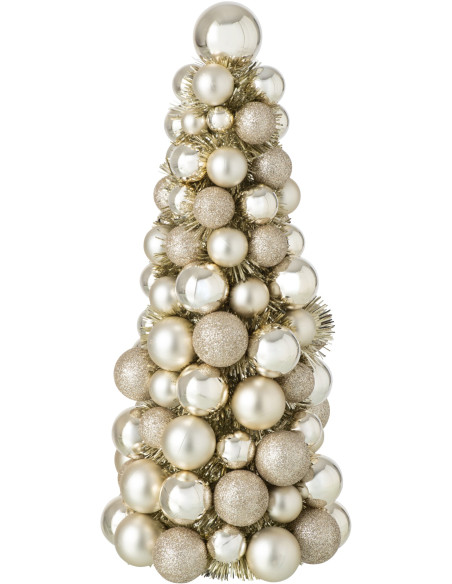 Sapin de Noël à poser boules champagne 40 cm Velmike J-Line - 1