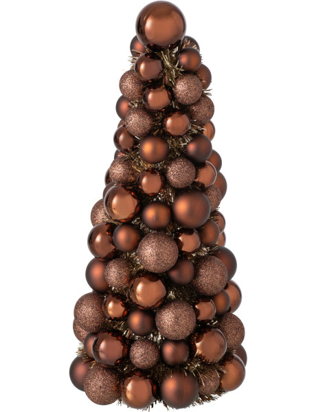 Sapin de Noël à poser marron chocolat 40 cm Velmike J-Line - 1