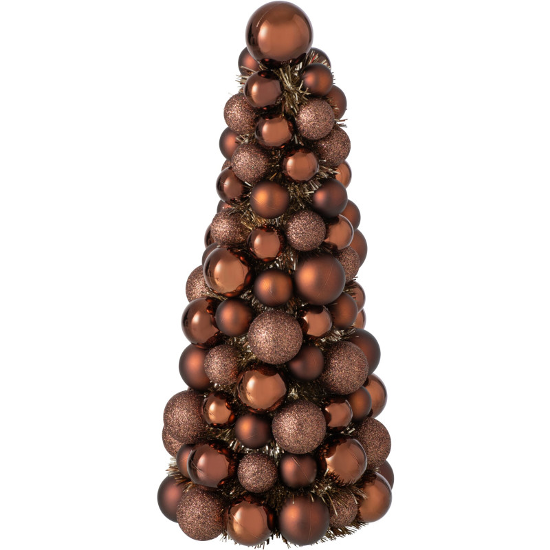 Sapin de Noël à poser marron chocolat 40 cm Velmike J-Line - 1