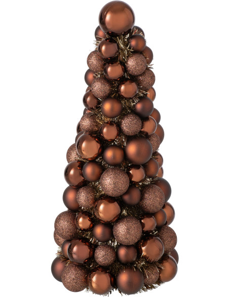 Sapin de Noël à poser marron chocolat 40 cm Velmike J-Line - 1