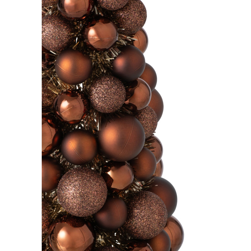 Sapin de Noël à poser marron chocolat 40 cm Velmike J-Line - 2