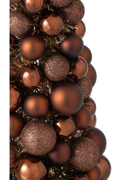 Sapin de Noël à poser marron chocolat 40 cm Velmike J-Line - 2